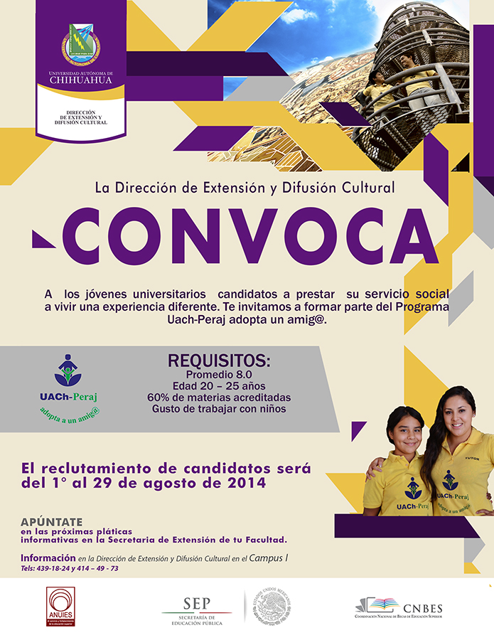 Convoca Al Servicio Social UACH-PERAJ - Dirección De Extensión Y Difusión